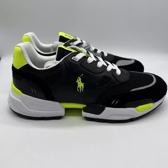 Polo Ralph Lauren Men's Jogger Shoes Black Volt Size US 11 New - Picture 4 of 6